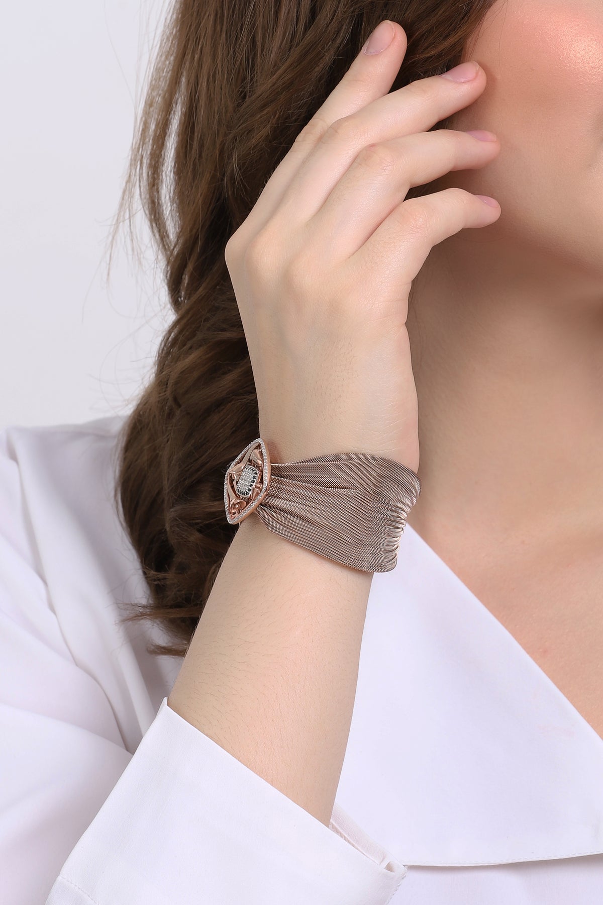 Stylish 925 Silver Woman's Triangle Cuff Bracelet - Contemporary Geometric Jewellery