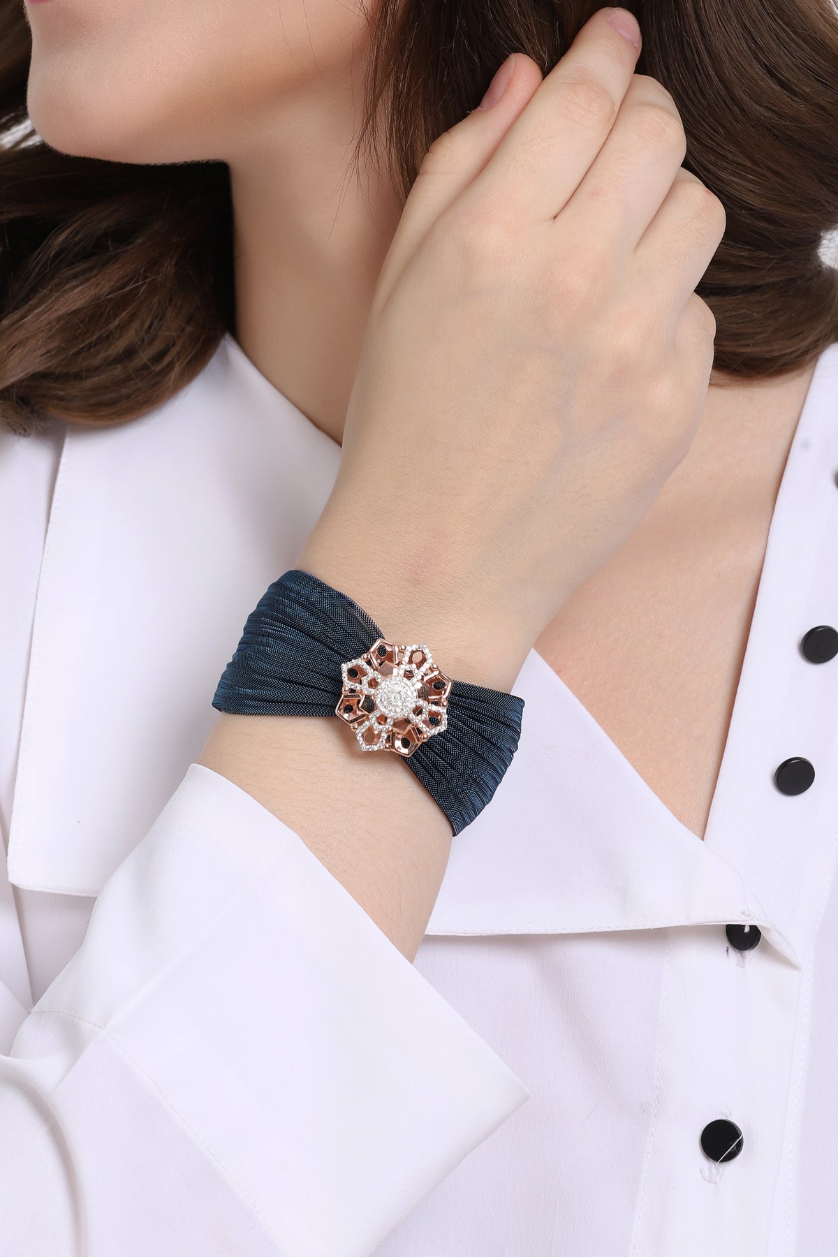 silver winter symbol cuff bracelet for womens